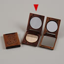 コンパクト櫛付きミラー